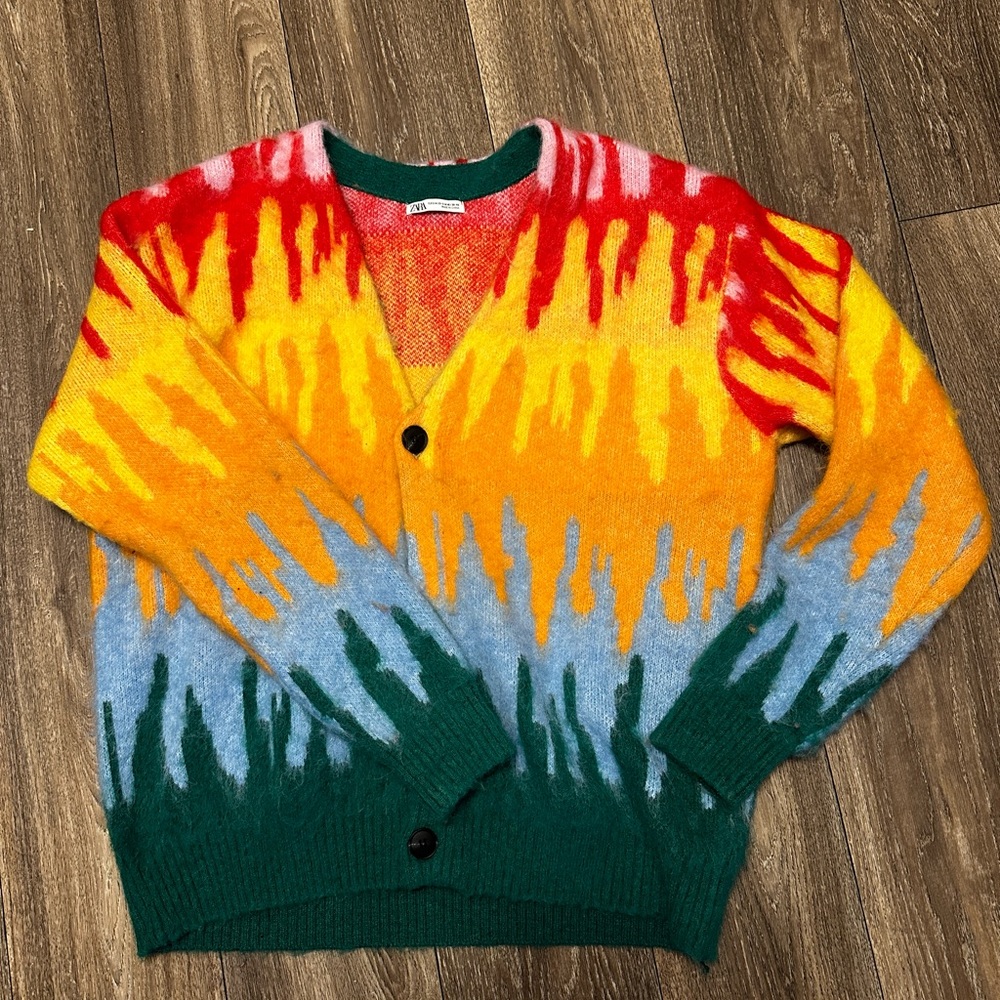 Zara multi colored men’s cardigan